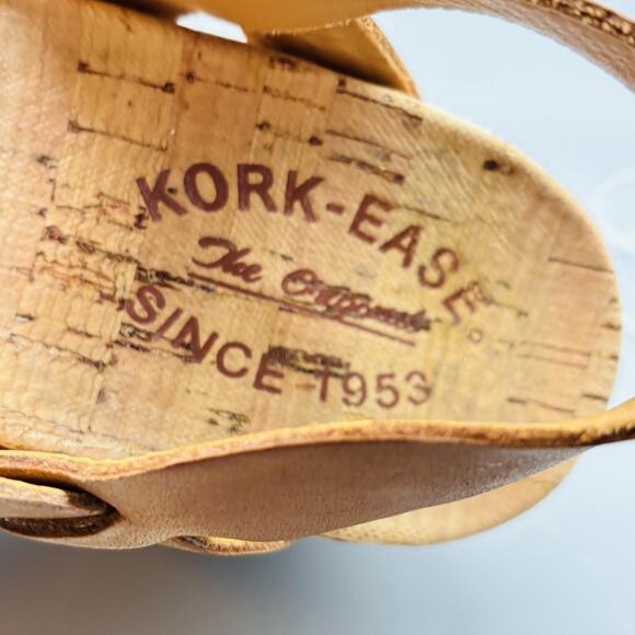 Kork Ease Sandal Womens 8 Brown Leather Wedge Platform Ankle Strap Buckle Shoes - Picture 9 of 11